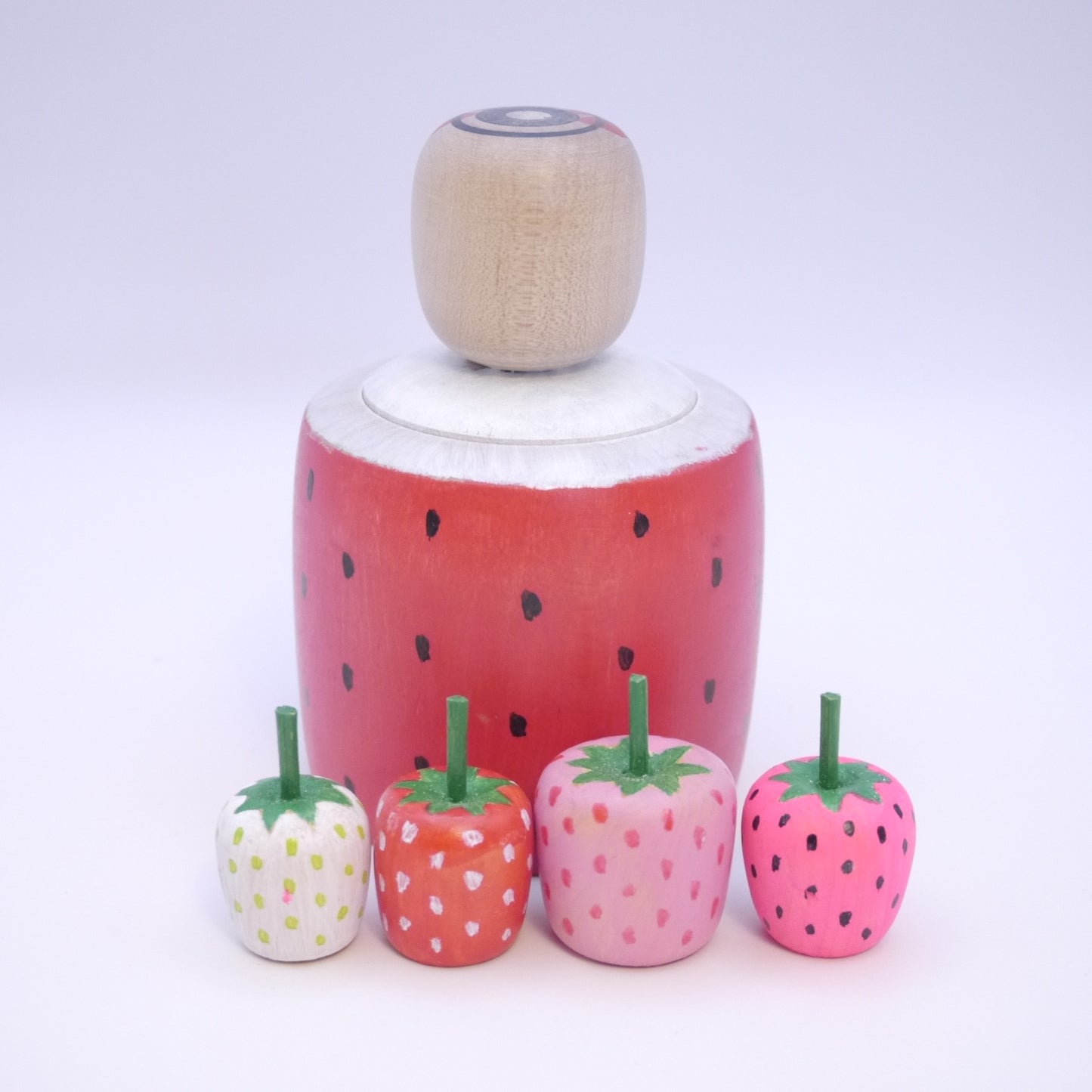 Kokeshi doll by Toshihiko Nishiyama Strawberry