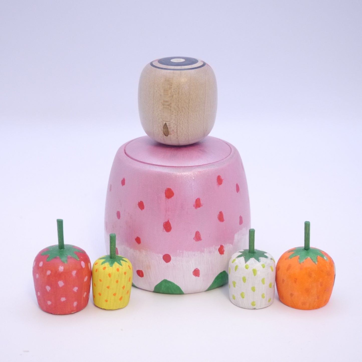 Kokeshi doll by Toshihiko Nishiyama Strawberry