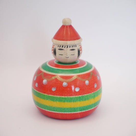 6cm Kokeshi Doll by Ryoji Maeda Xmas Santa Ejiko