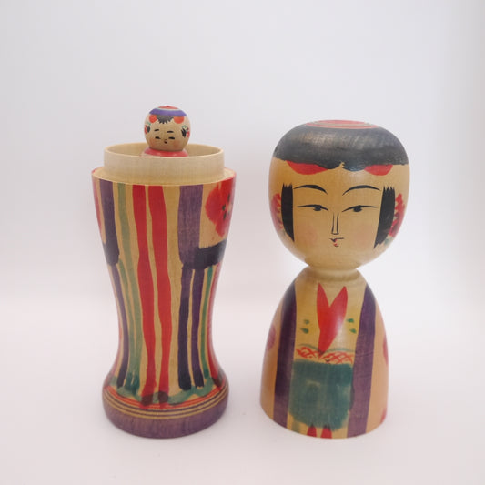 23cm Kokeshi doll by Yukiko Inoue Matryoshka Vintage