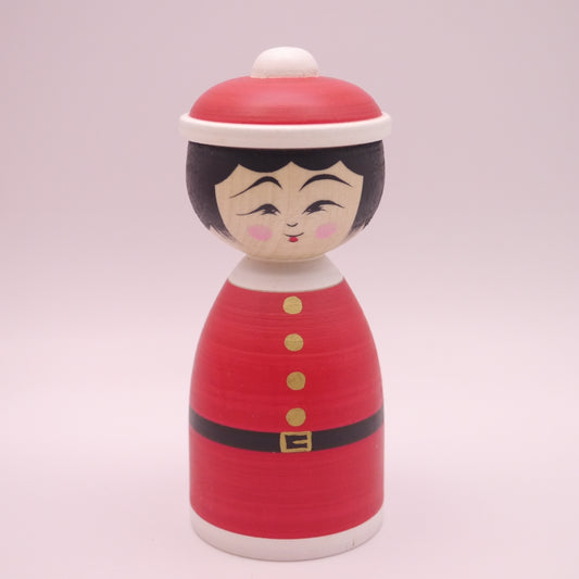 10cm Kokeshi Doll by Teruyuki Hiraga Xmas Santa