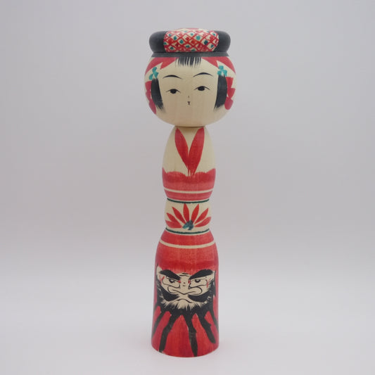 17cm Kokeshi doll by Mayumi Niiyama Daruma