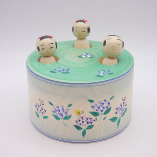 Kokeshi doll by Yoshinobu Kakizawa Onsen Hydrangea