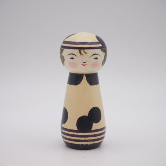 5.5cm Kokeshi doll by Sachiko Saito Dot