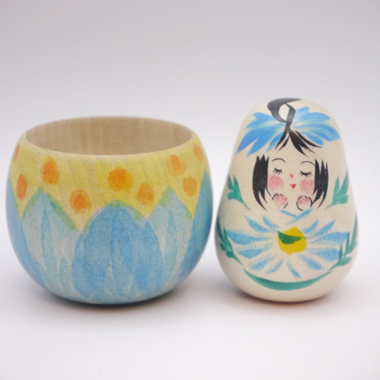 Kokeshi doll by Kaori Tanabe Blue