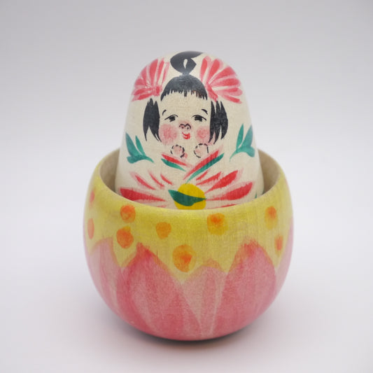 Kokeshi doll by Kaori Tanabe Pink