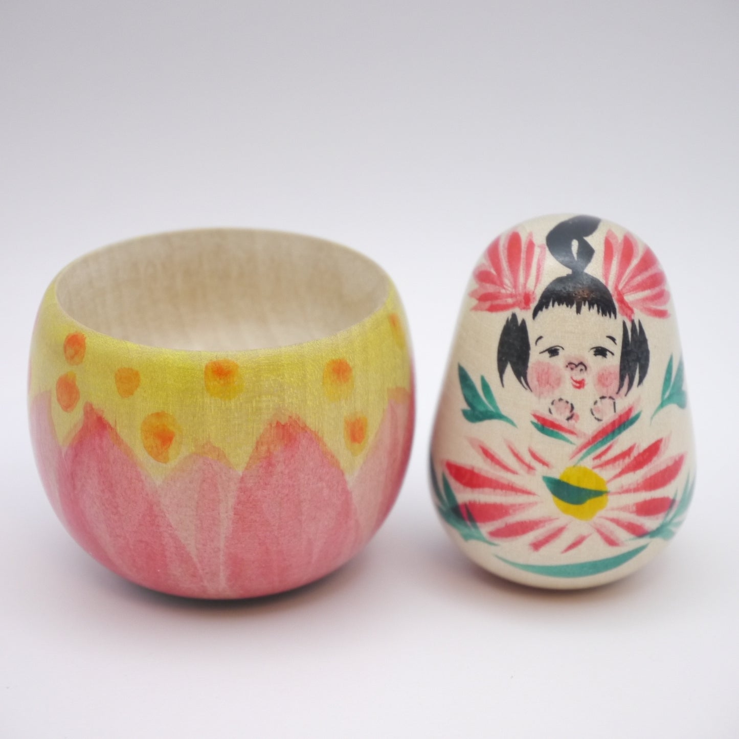 Kokeshi doll by Kaori Tanabe Pink