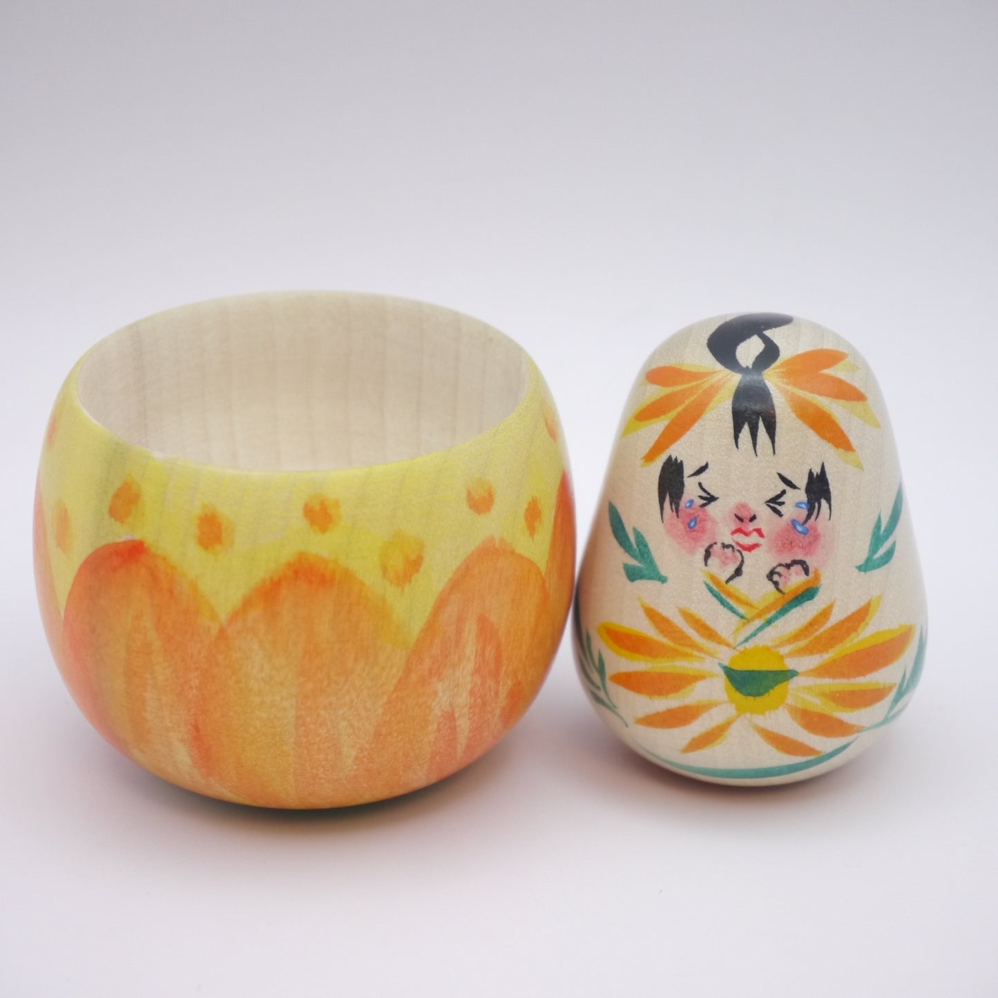 Kokeshi doll by Kaori Tanabe Yellow