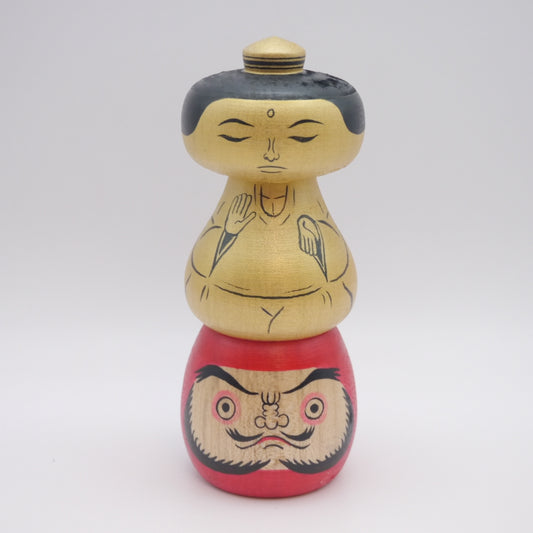 Kokeshi doll by Mitsuharu Fujita COOKIES Daruma Buddha