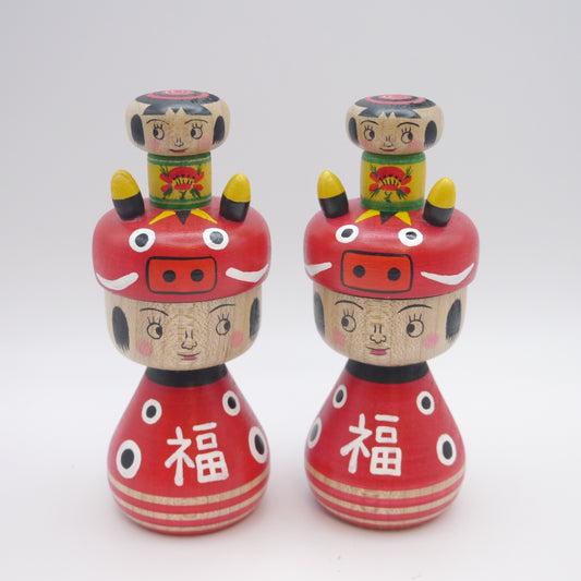 Kokeshi doll by Mitsuharu Fujita COOKIES Akabeko