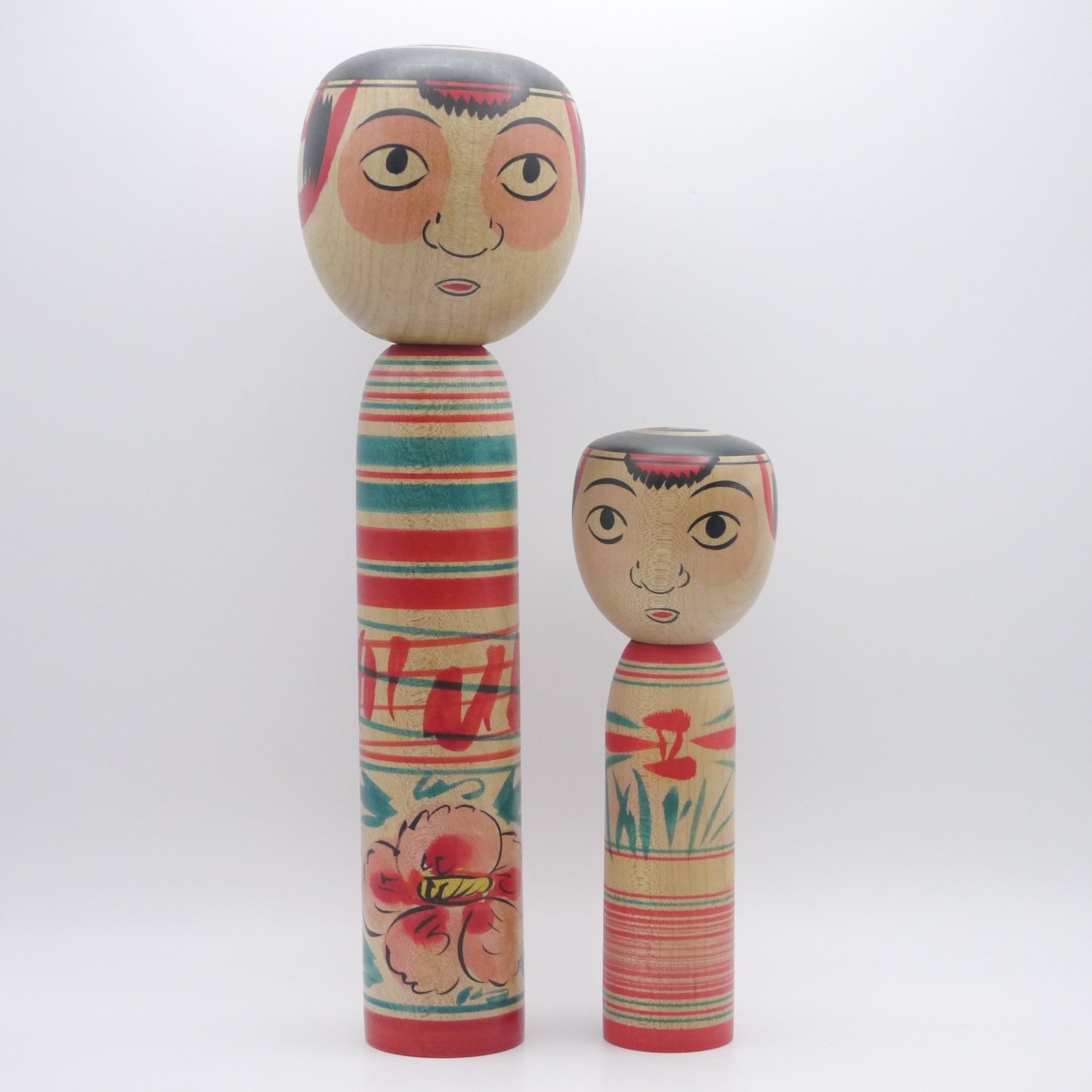 Kokeshi doll by Tokuju Saito Set of 2 Takobozu