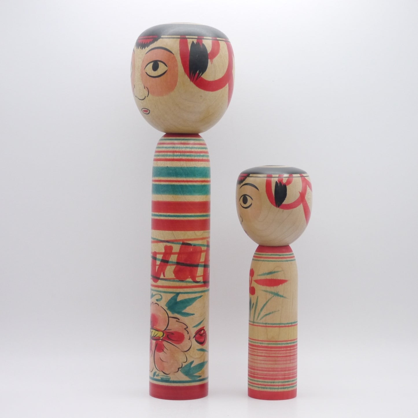 Kokeshi doll by Tokuju Saito Set of 2 Takobozu