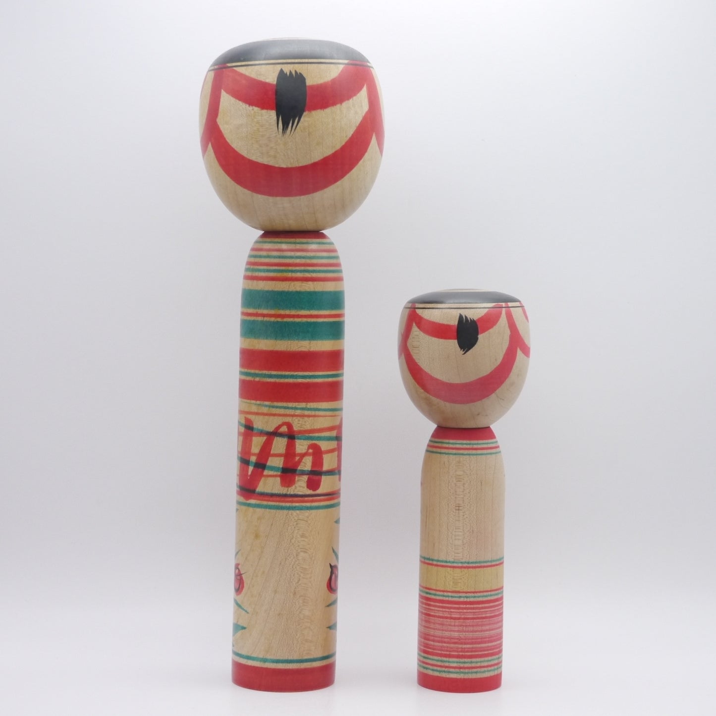 Kokeshi doll by Tokuju Saito Set of 2 Takobozu