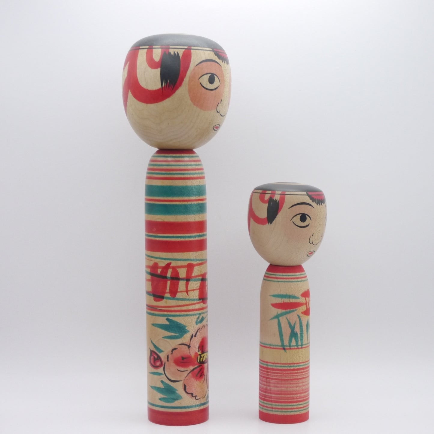 Kokeshi doll by Tokuju Saito Set of 2 Takobozu