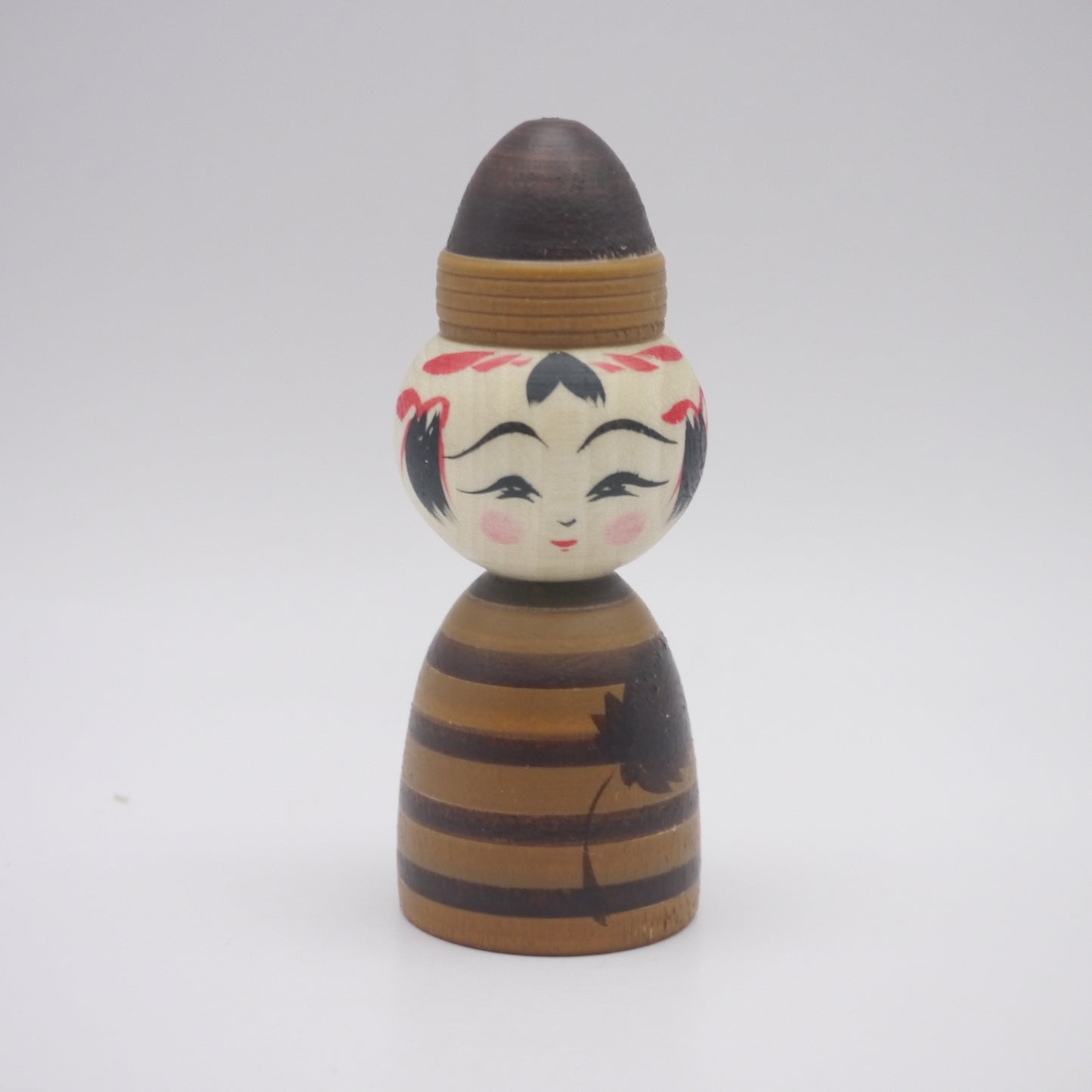 Kawaii Kokeshi doll by Teruyuki Hiraga Chestnut