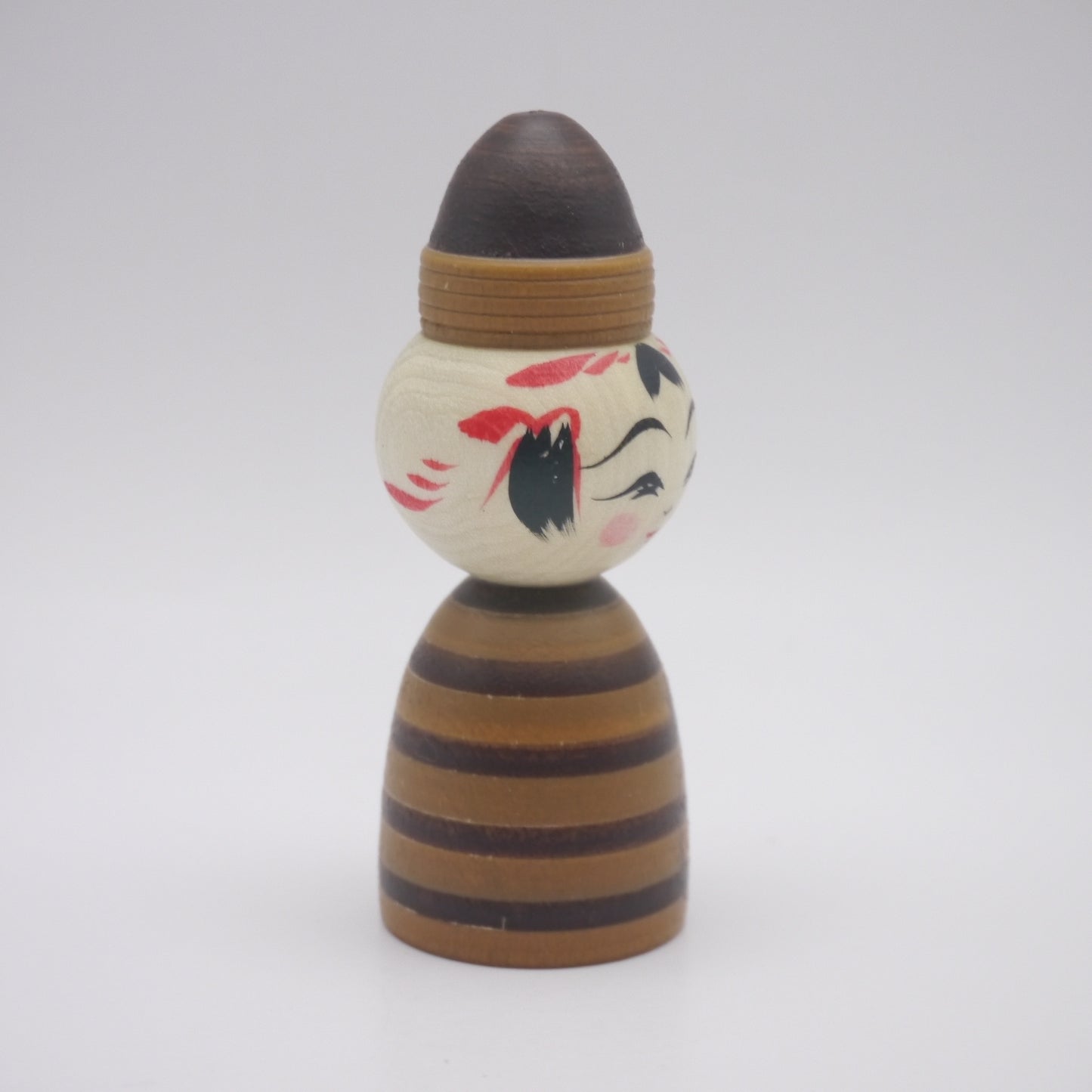 Kawaii Kokeshi doll by Teruyuki Hiraga Chestnut