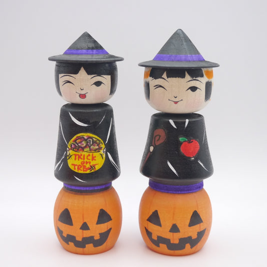 Kokeshi doll by Masafumi Abo Halloween Witch