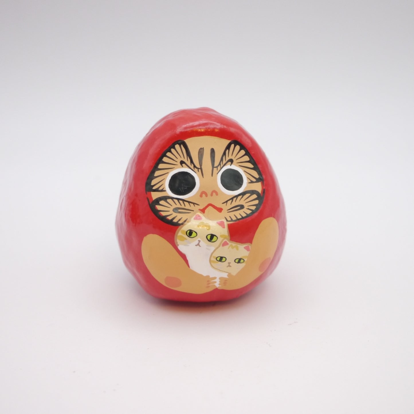 Yachiko Daruma Paper Doll Hariko with Cat