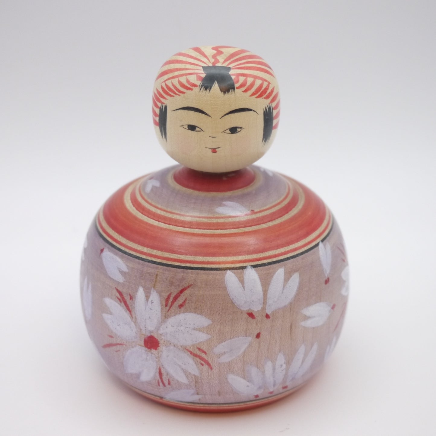 Kokeshi doll by Ryoko Sato Purple Sakura Ejiko