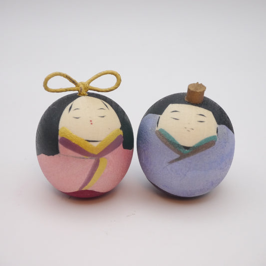 Kokeshi dolls by Shinkichi Matsutani Set of 2 Tanabata