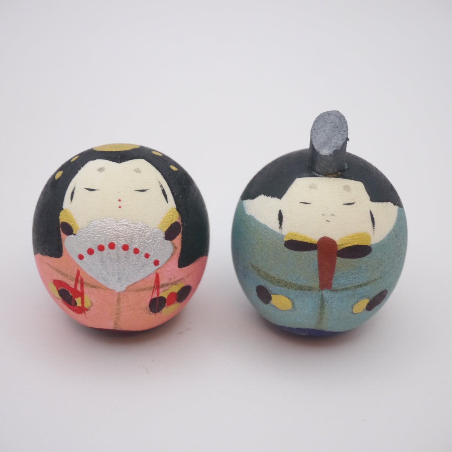 Kokeshi dolls by Shinkichi Matsutani Set of 2 Hina