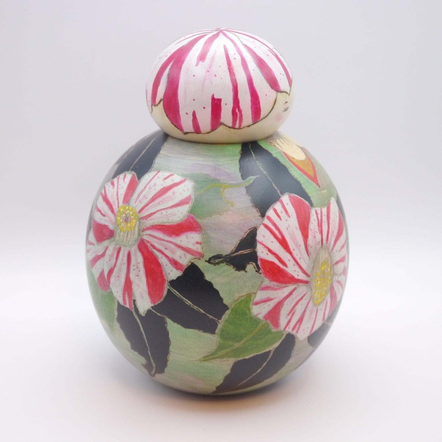 Kokeshi doll by Yasunori Oki "Camellia"