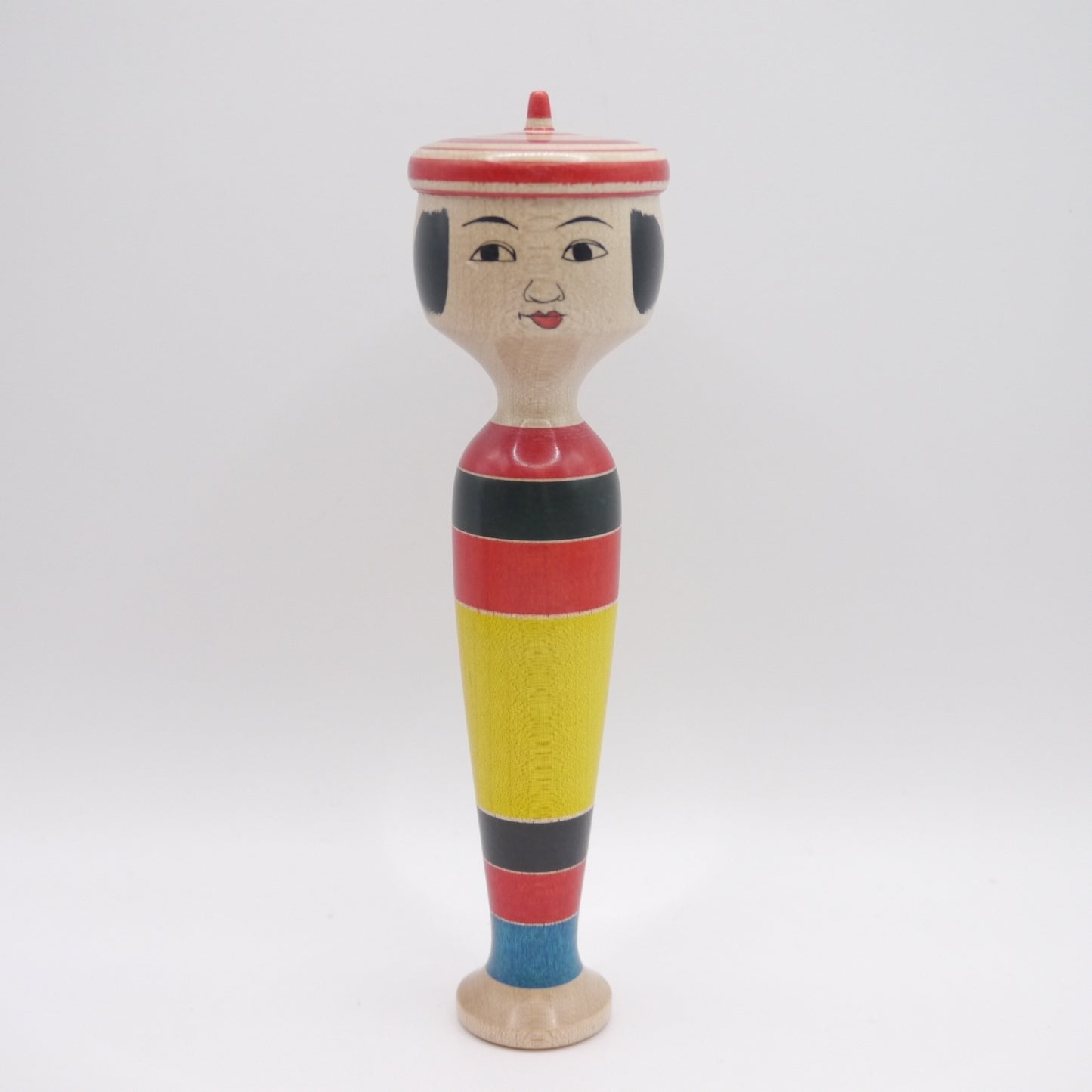 Kokeshi doll by Fumio Miharu Stripe Hat