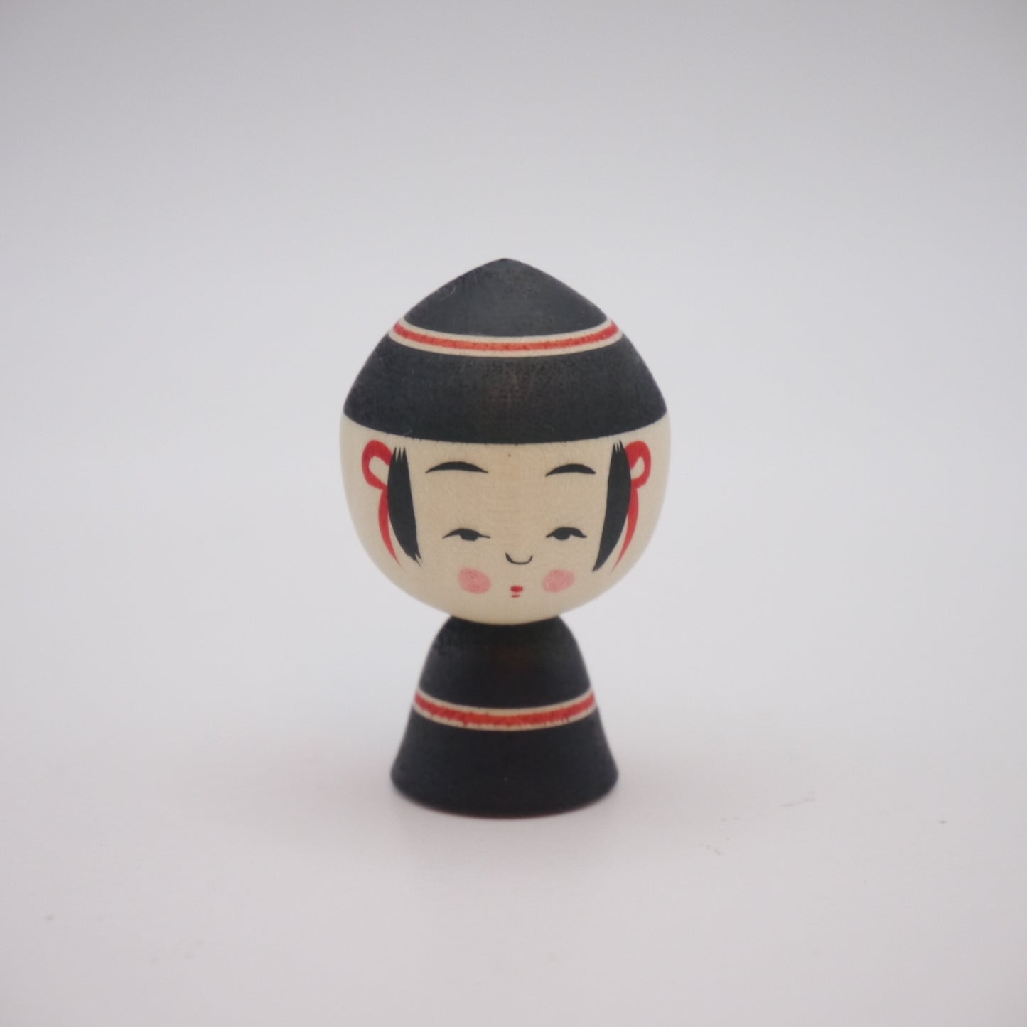 Kokeshi doll by Akira Suzuki Black Hat