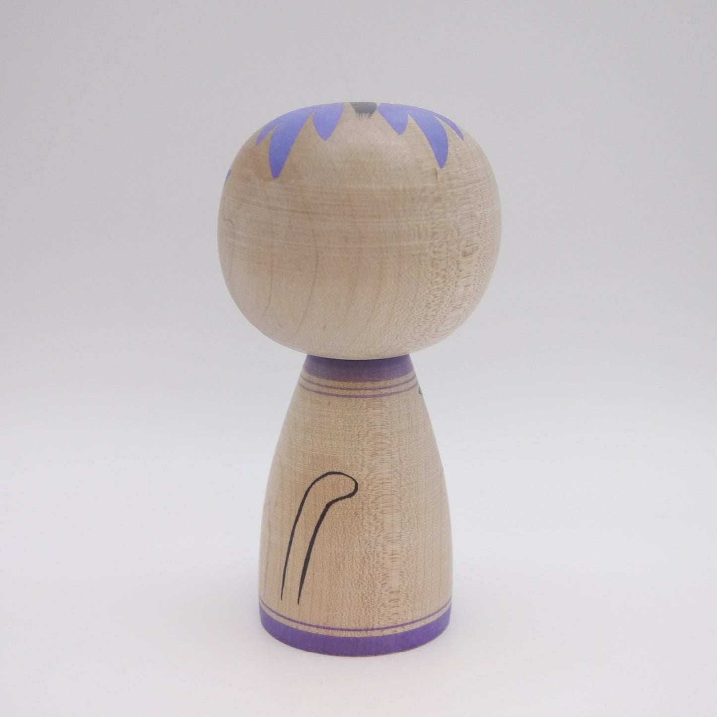 Kokeshi doll by Naomi Umeki Purple Cat