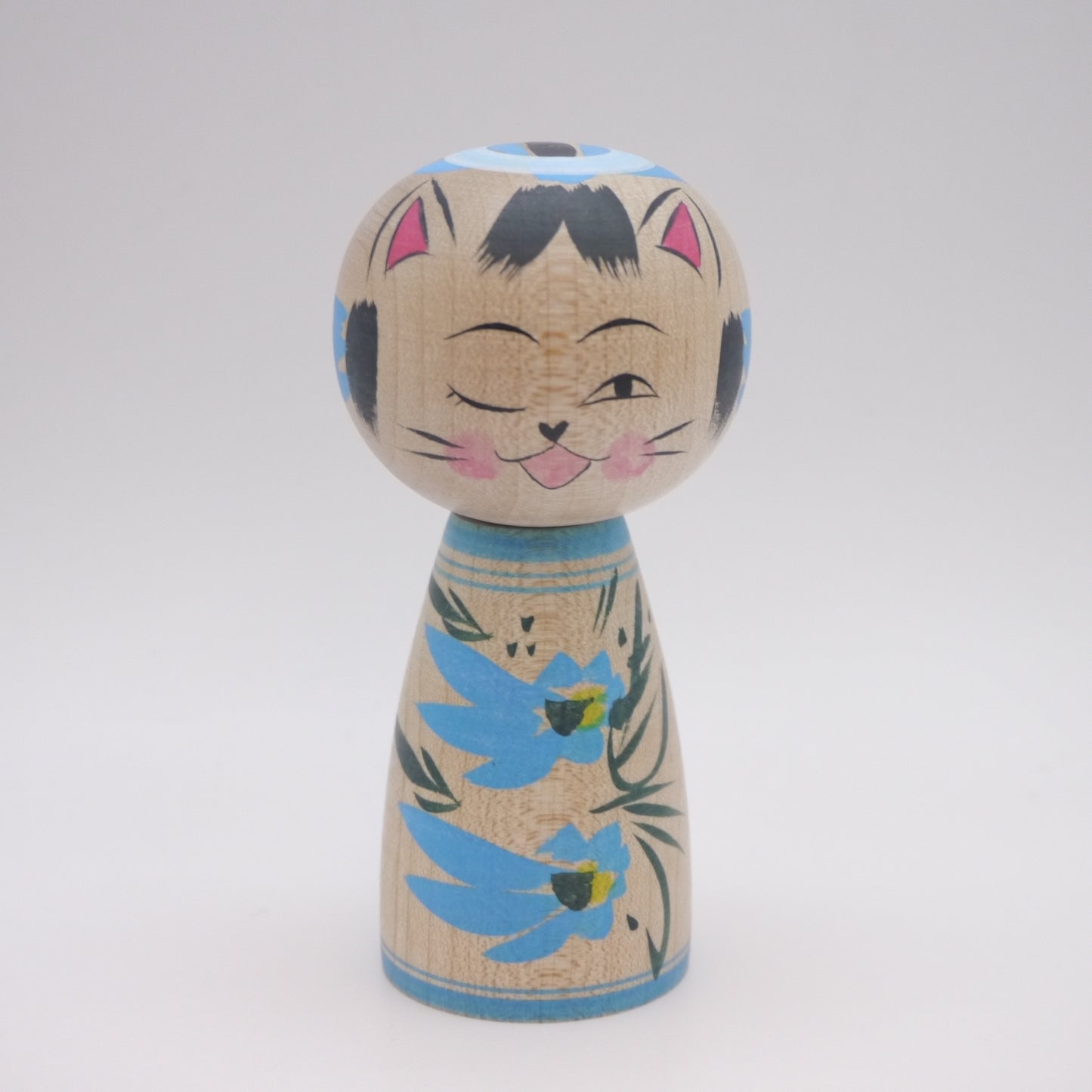 Kokeshi doll by Naomi Umeki Angel Cat