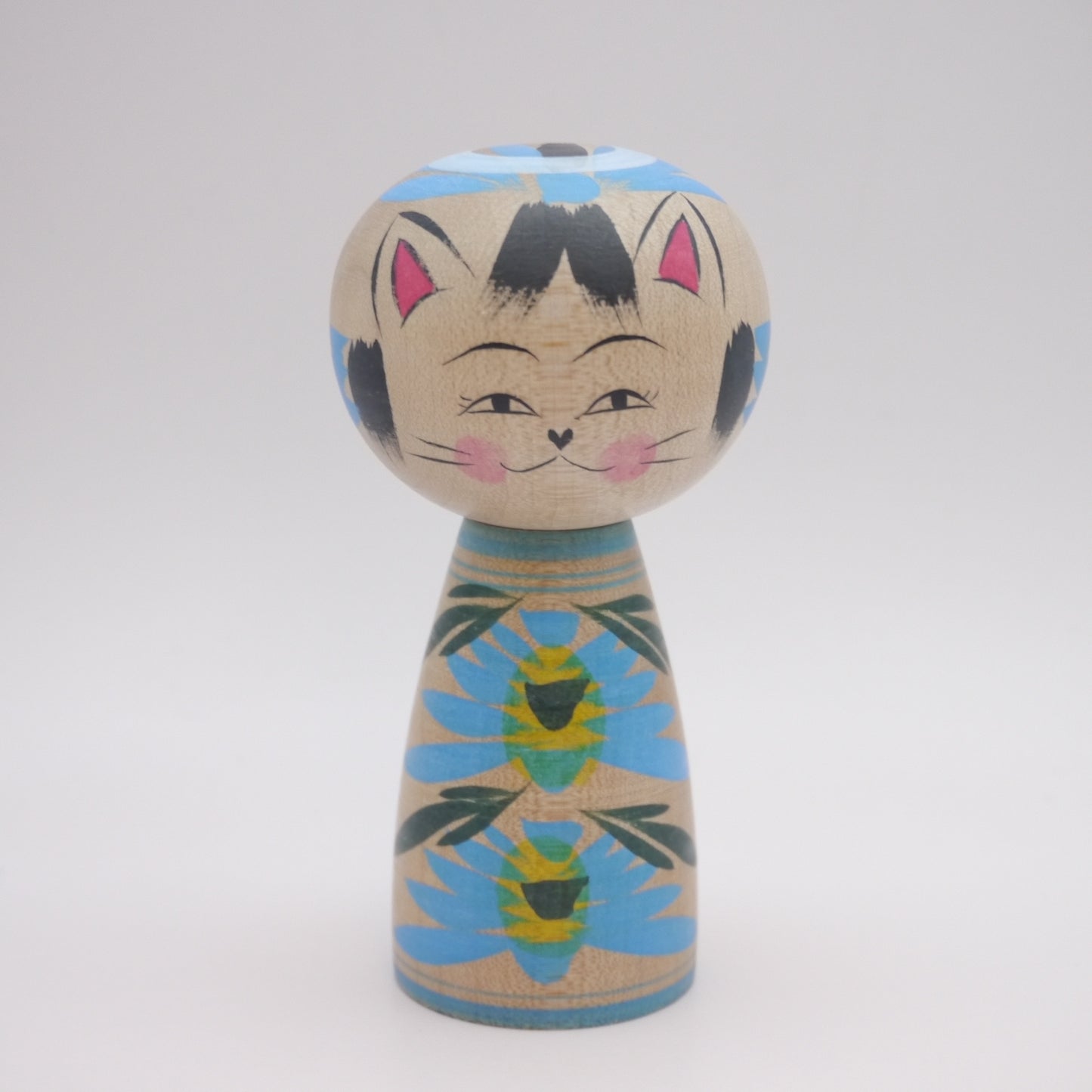 Kokeshi doll by Naomi Umeki Angel Cat