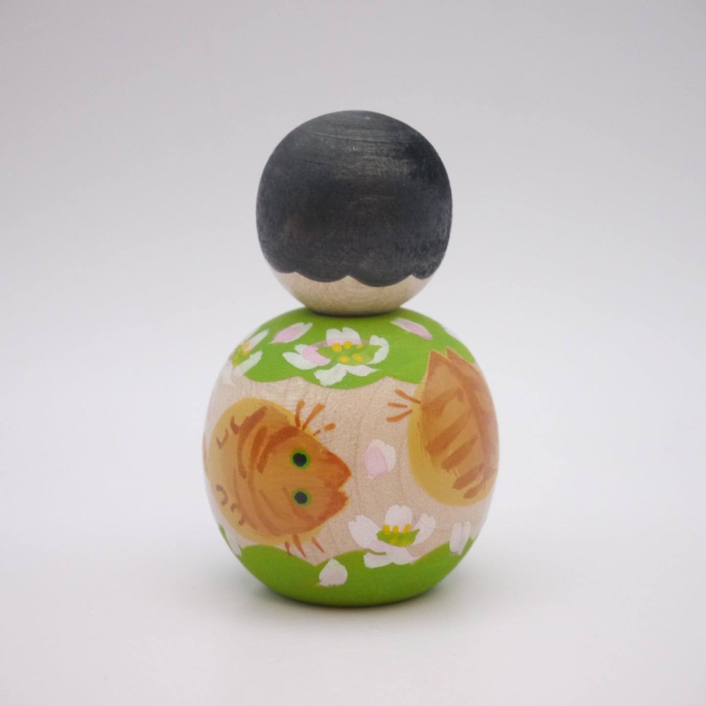 Kokeshi doll by Kaede Shida Cat Sakura