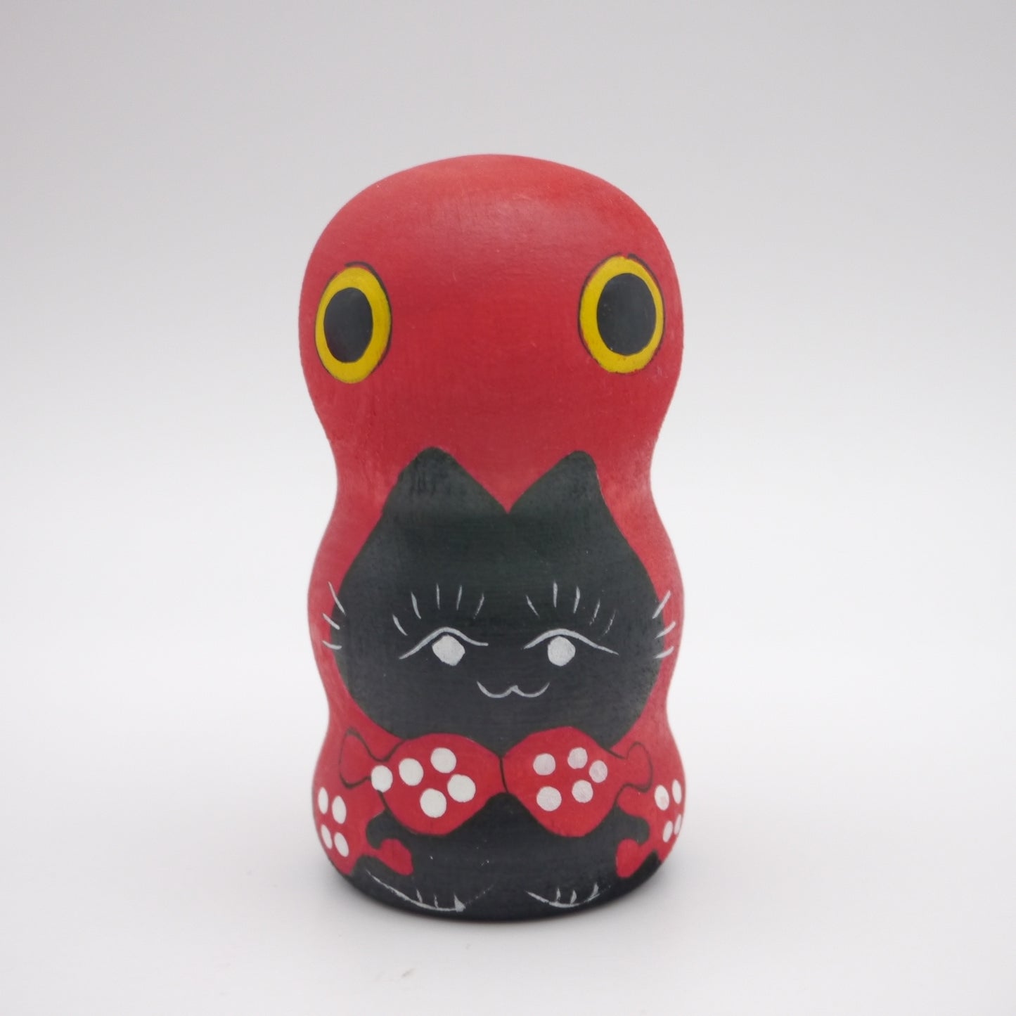 Kokeshi doll by Kaede Shida Octopus Cat