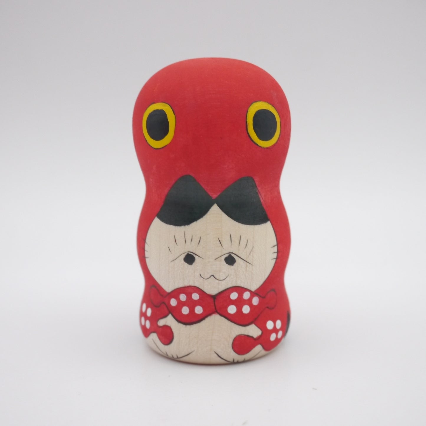 Kokeshi doll by Kaede Shida Octopus Cat