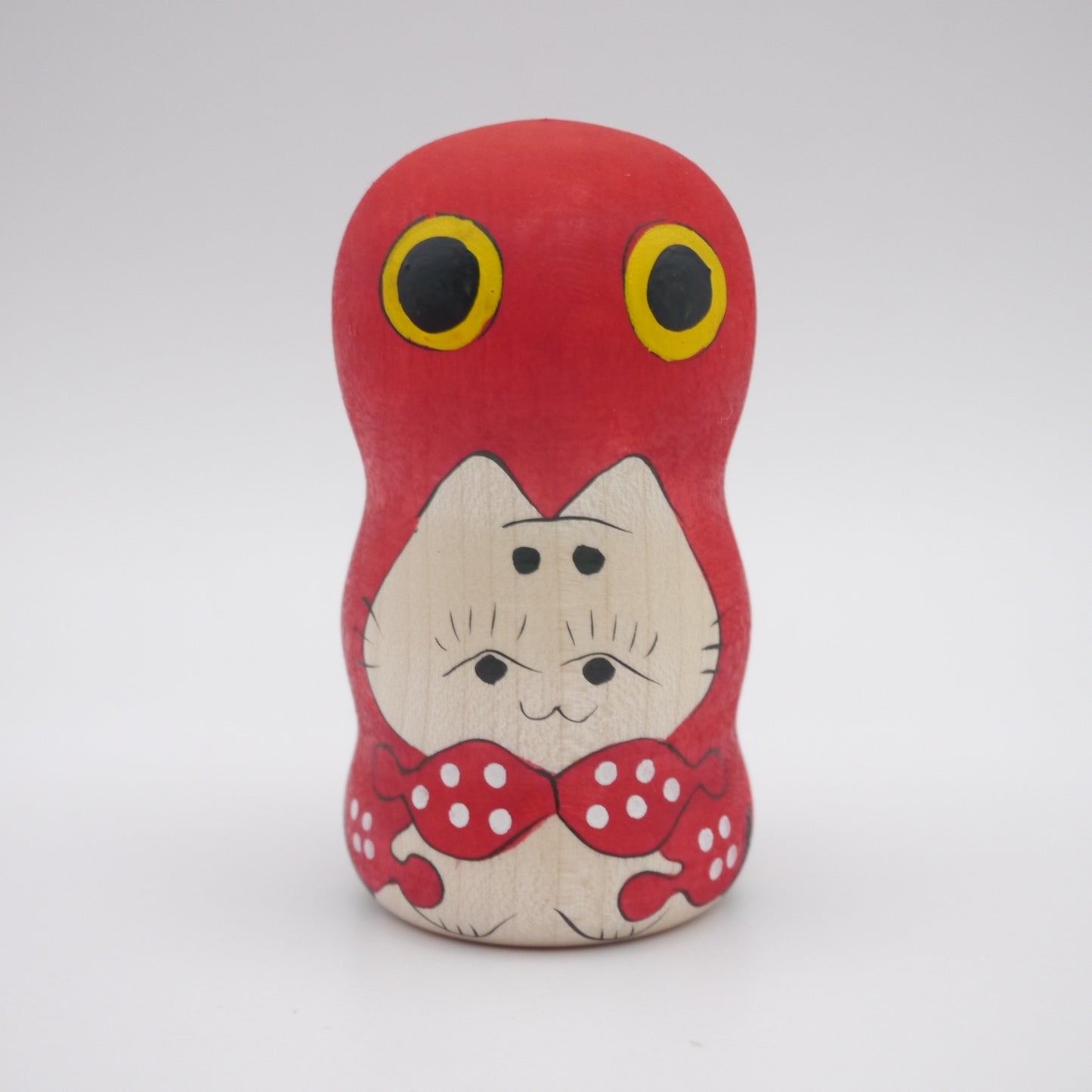 Kokeshi doll by Kaede Shida Octopus Cat