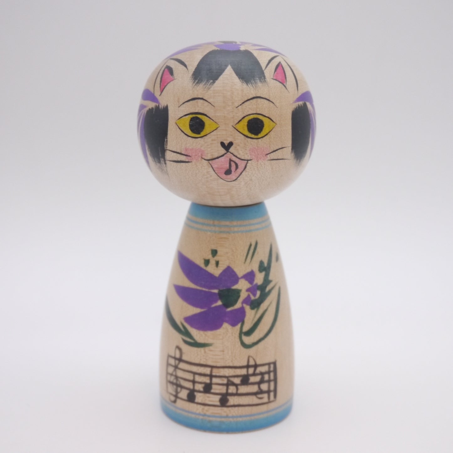 10cm Kokeshi doll by Naomi Umeki Cat