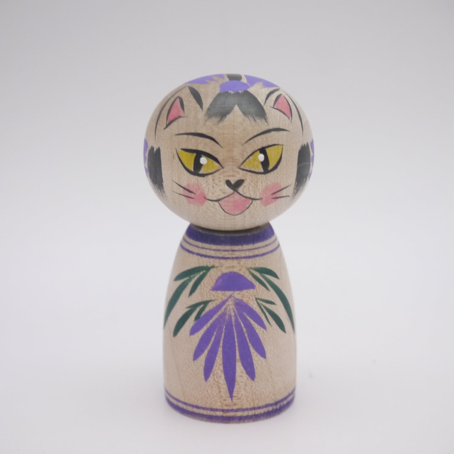 6cm Kokeshi doll by Naomi Umeki Cat