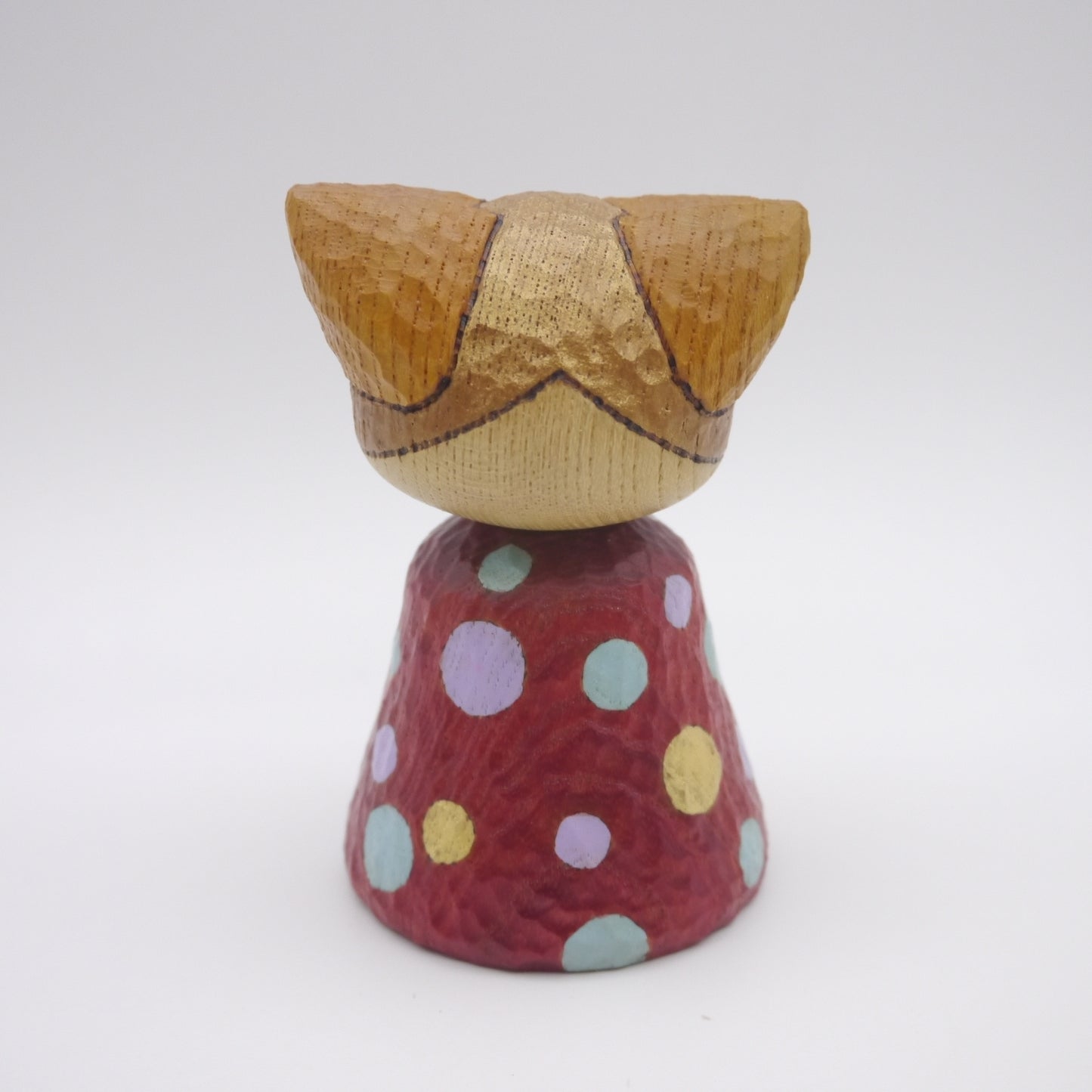 Kokeshi doll by Kunihiko Watanabe Cat 01