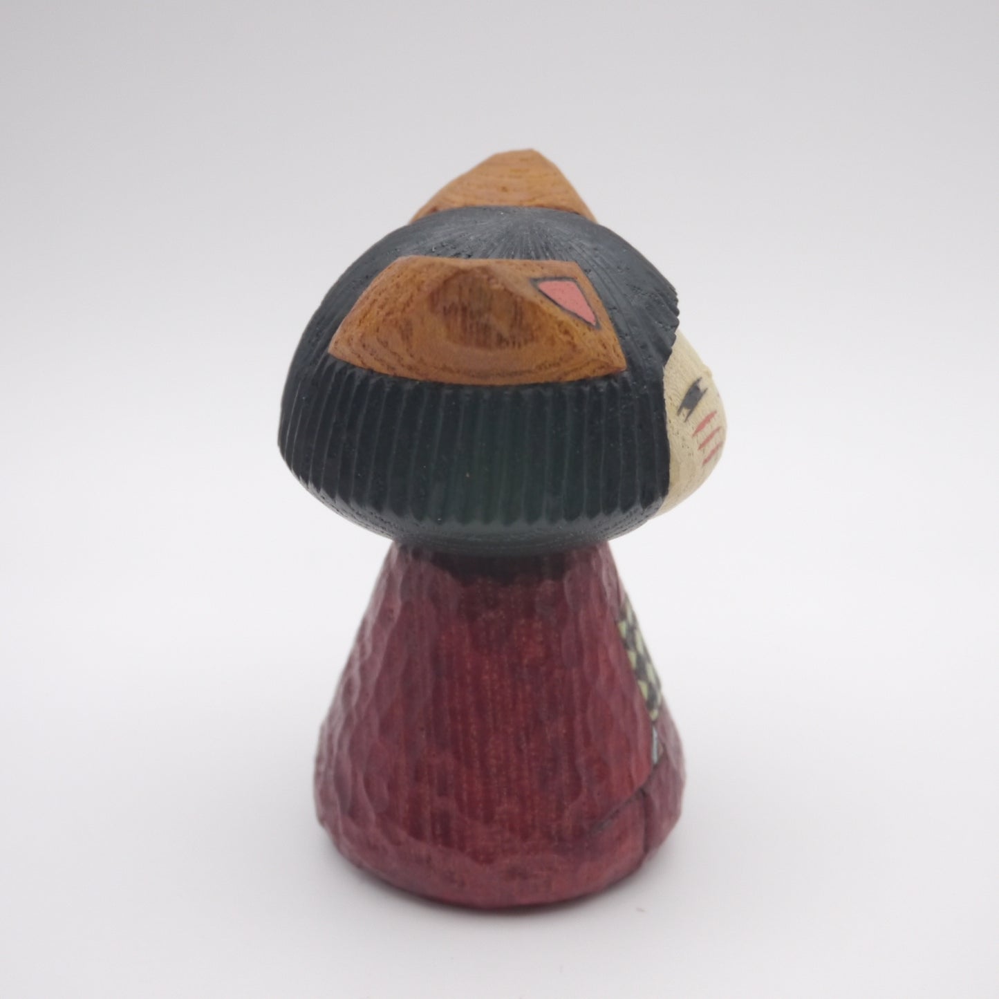 Kokeshi doll by Kunihiko Watanabe Cat 03