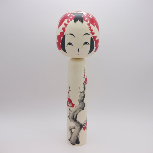 Kokeshi doll by Yasuhiro Sato Black and Red