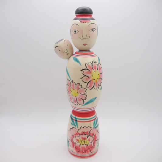 25cm Kokeshi doll by Fumio Kakizaki Babysitting