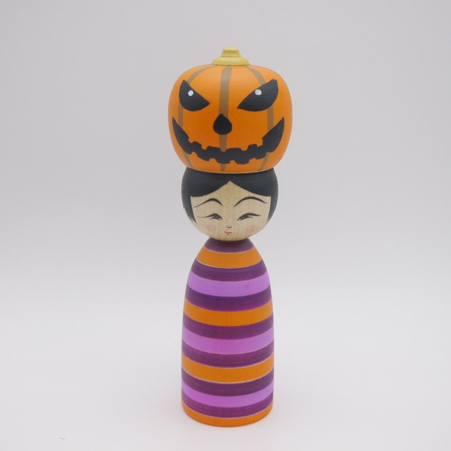 Kokeshi doll by Teruyuki Hiraga Halloween Pumpkin