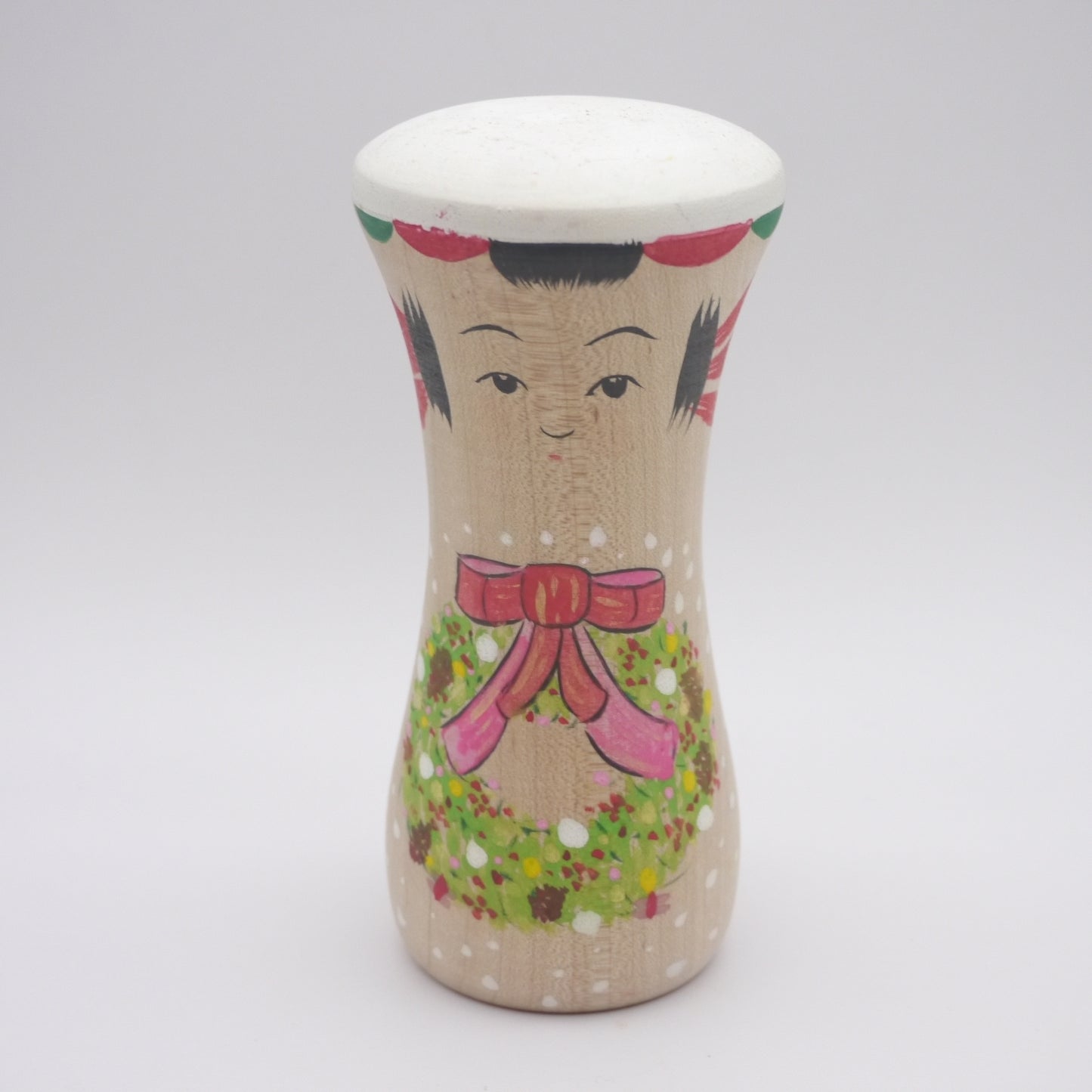 Kokeshi doll by Kikuhiro Shida Xmas Mushroom