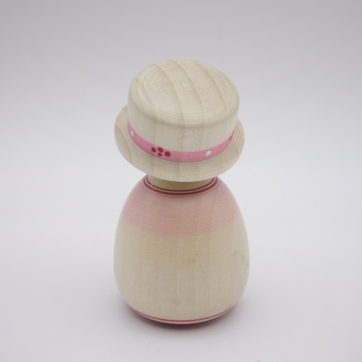 Kokeshi doll by Yoshinobu Kakizawa Pink Hat