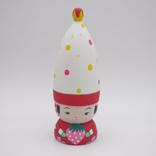 Kokeshi doll by Kikuhiro Shida Mushroom Santa Xmas