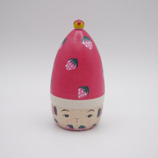 Kokeshi doll by Kikuhiro Shida Mushroom Santa Xmas