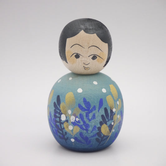 Kokeshi doll by Kaede Shida Snow Winter