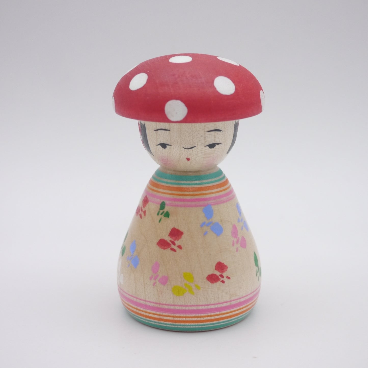 Kokeshi doll by Kikuhiro Shida Mushroom