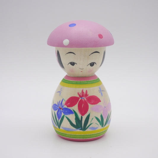 Kokeshi doll by Kikuhiro Shida Mushroom