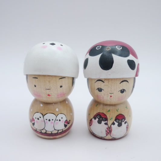 Kokeshi doll by Kikuhiro Shida Bird